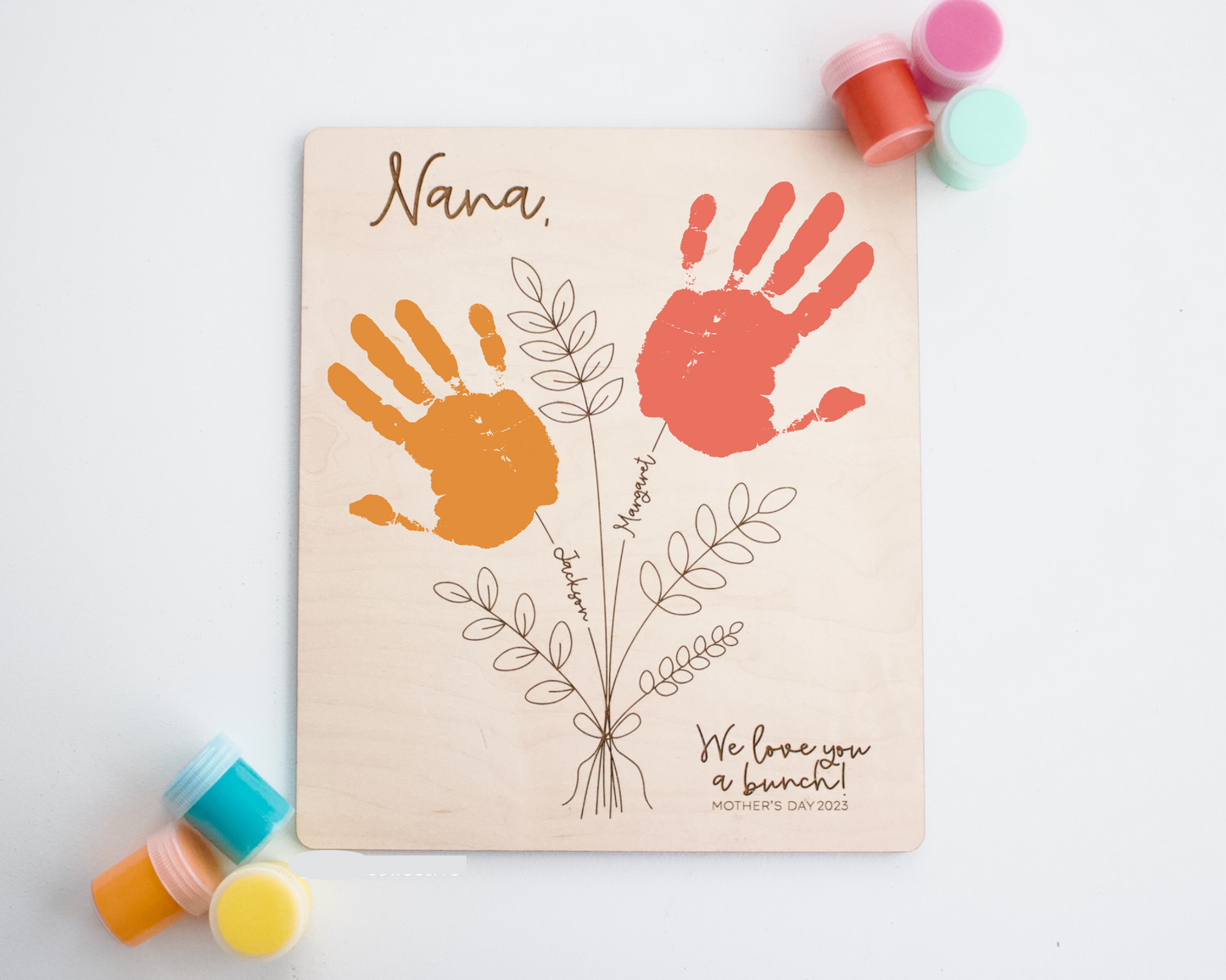 Personalized Mother's Day Handprint Sign