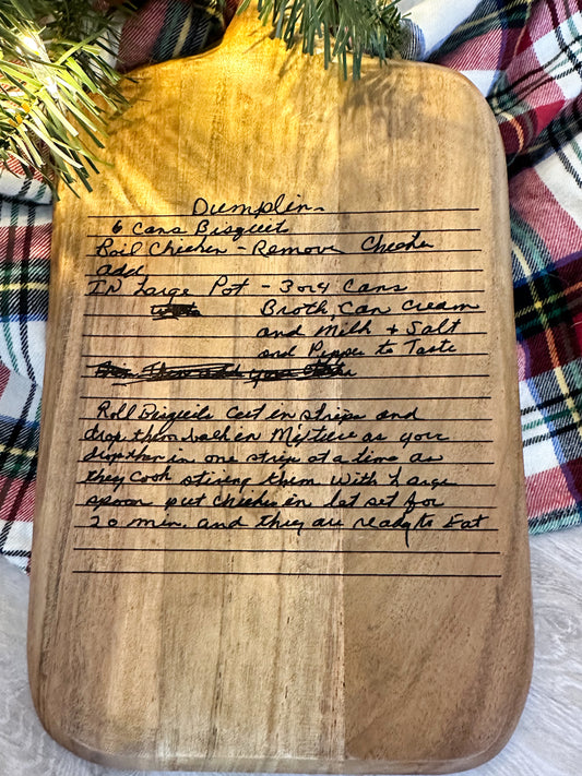 Recipe Cutting Board