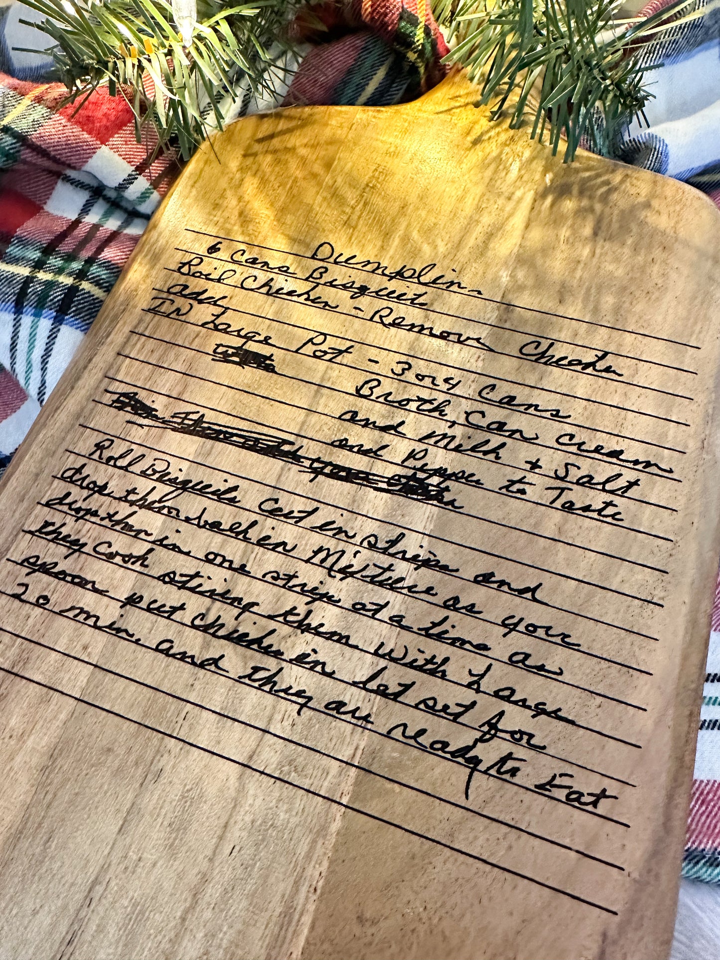 Recipe Cutting Board