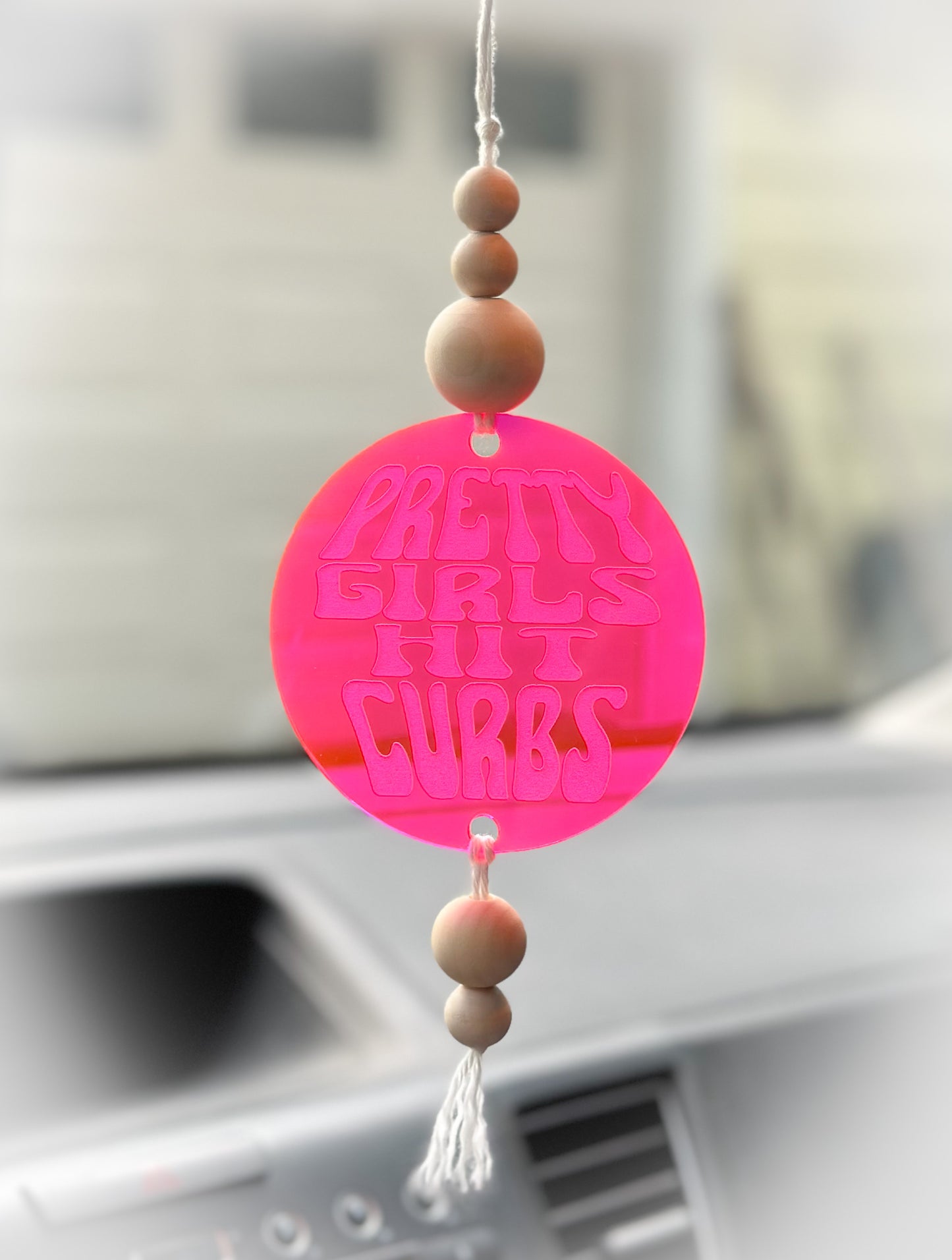 Pretty Girls Hit Curbs Keychain and Car Charm Set