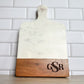 Marble and Wood Monogrammed Cutting Boards