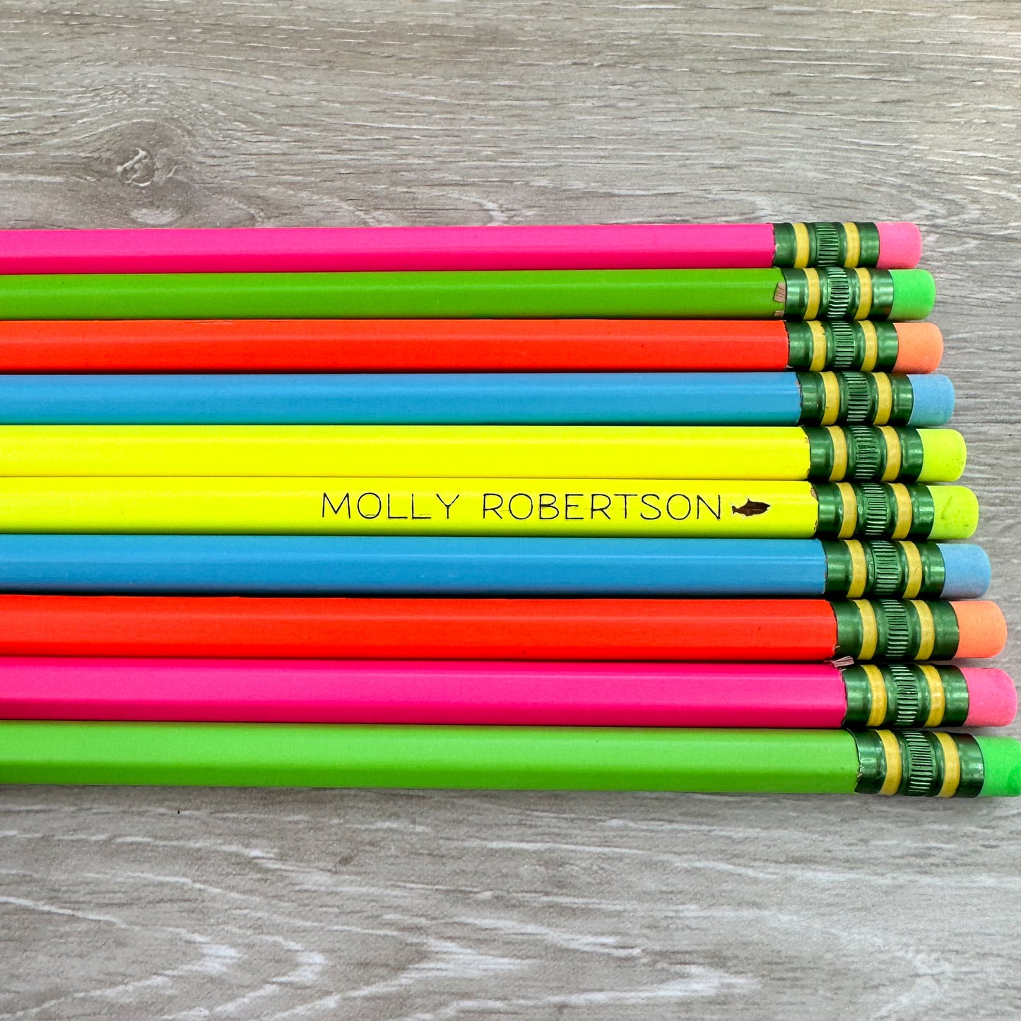 Set of 10 Personalized Pencils