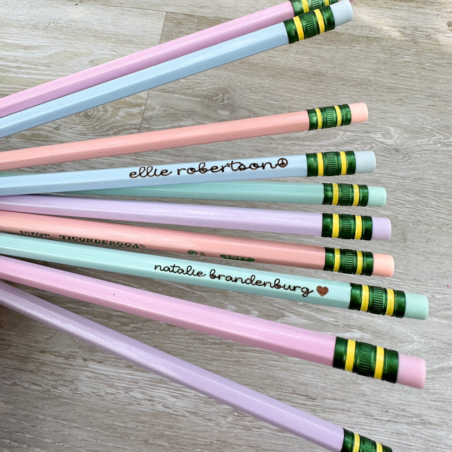 Set of 10 Personalized Pencils