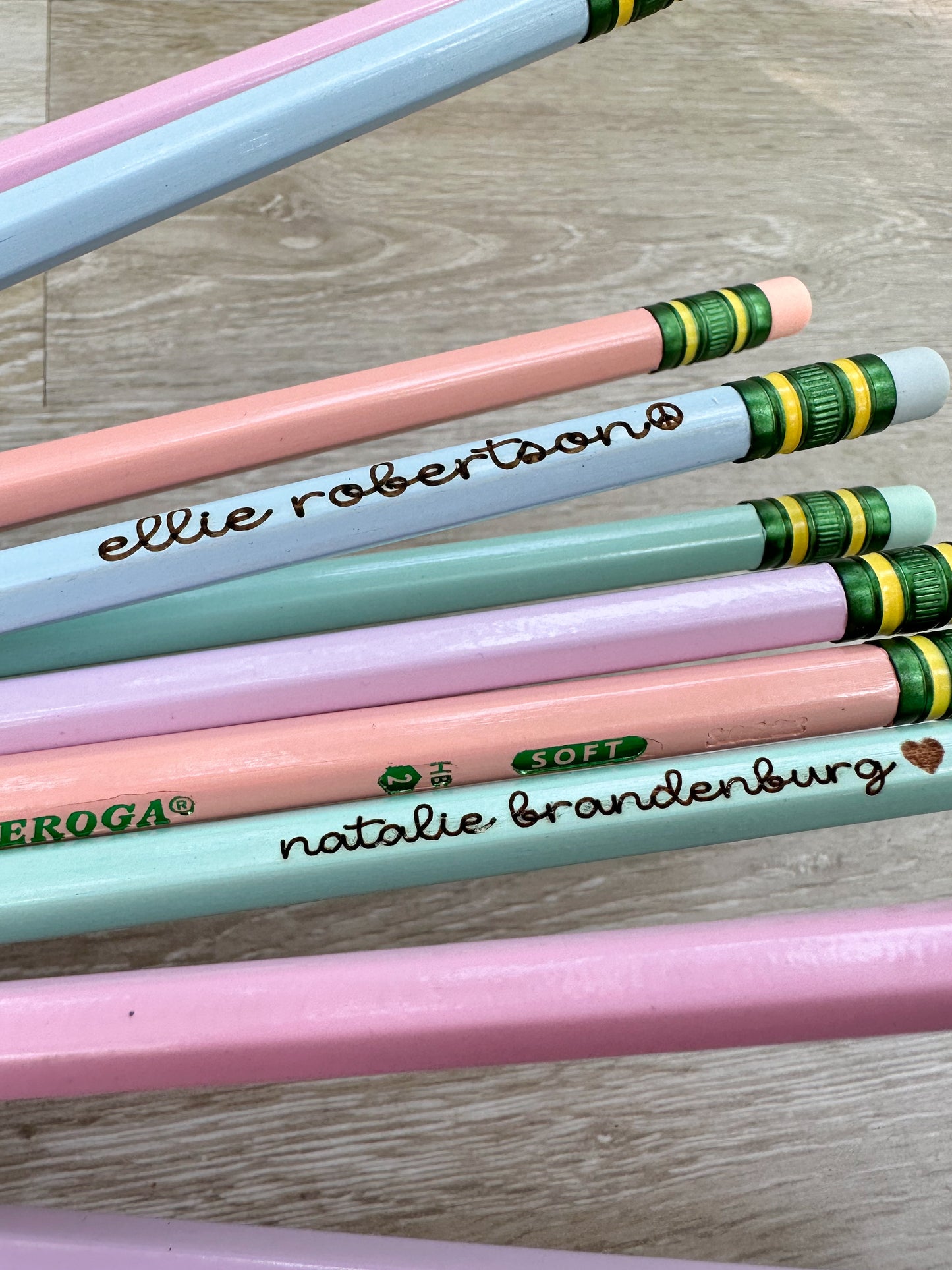 Set of 10 Personalized Pencils