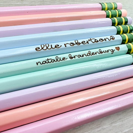 Set of 10 Personalized Pencils