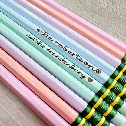 Set of 10 Personalized Pencils