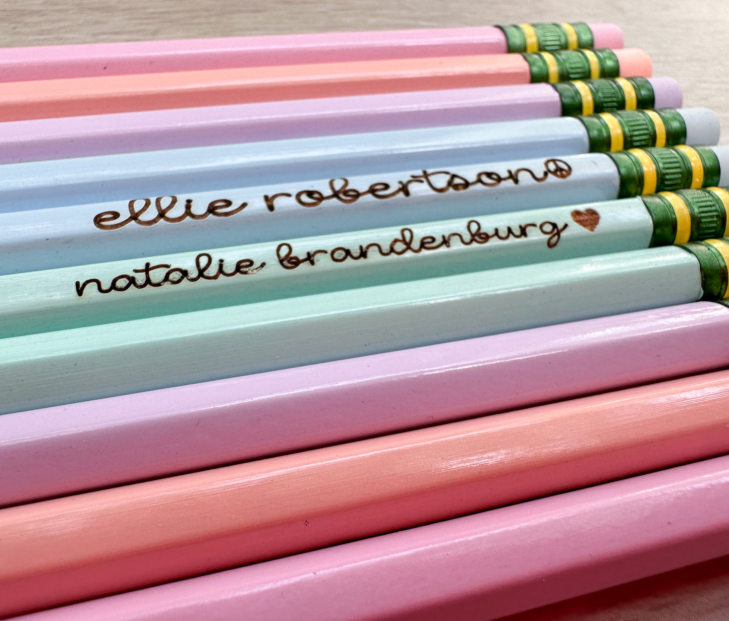 Set of 10 Personalized Pencils