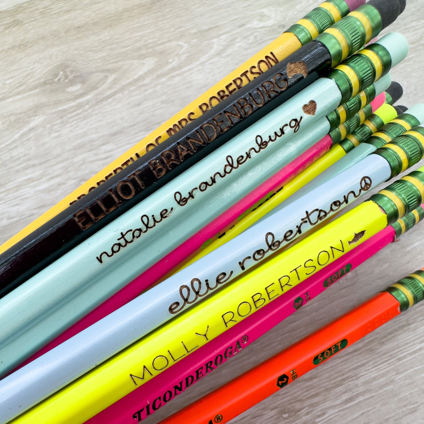 Set of 10 Personalized Pencils