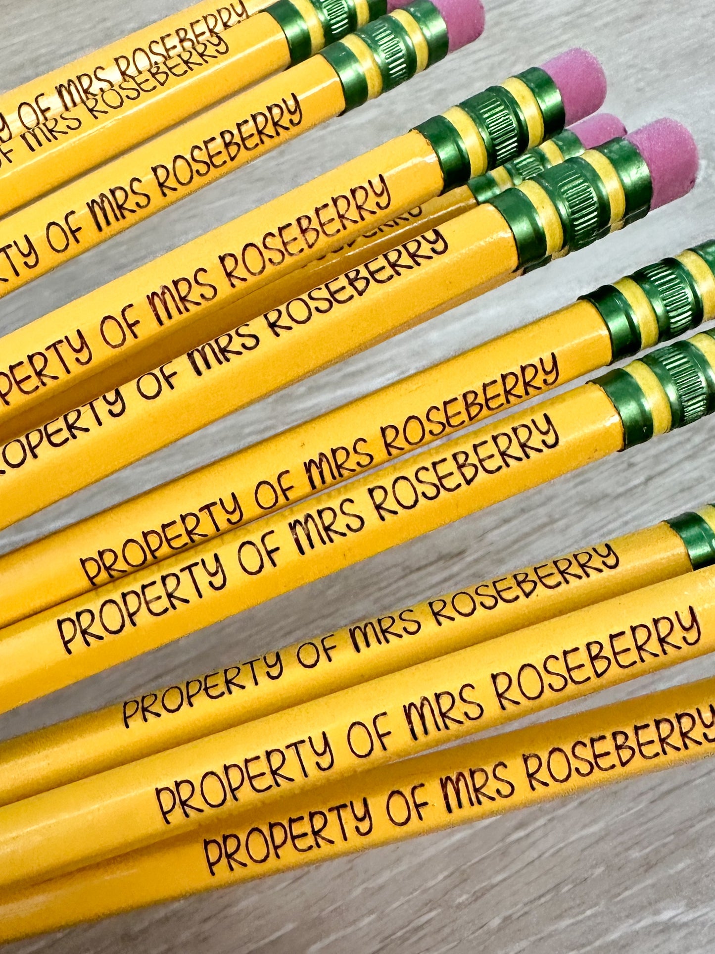 Property of Teacher's Pencils Set of 12