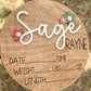 Boho Flowers Personalized Newborn Hospital Announcement Sign