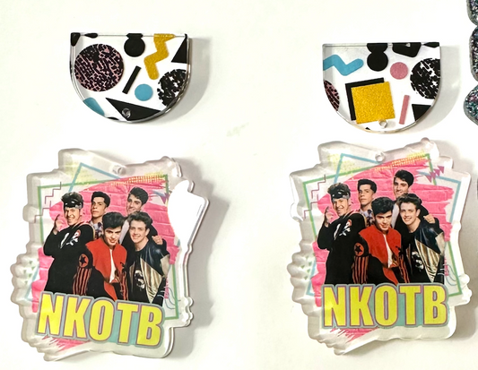 NKOTB Neon Photo Earrings