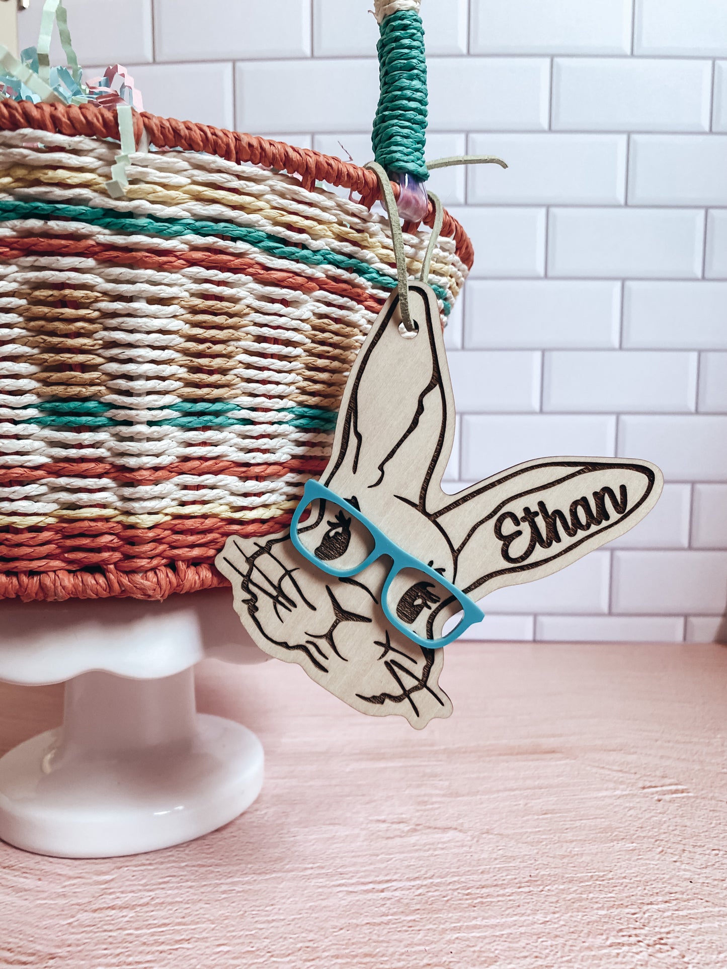 Personalized Easter Bunny Basket Tag