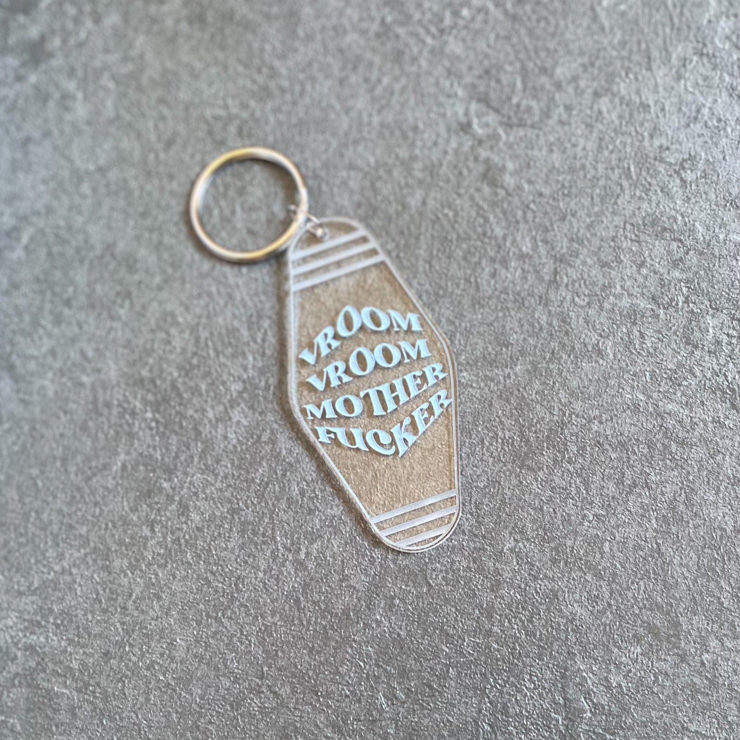 Vroom Vroom Acrylic Motel Keychain