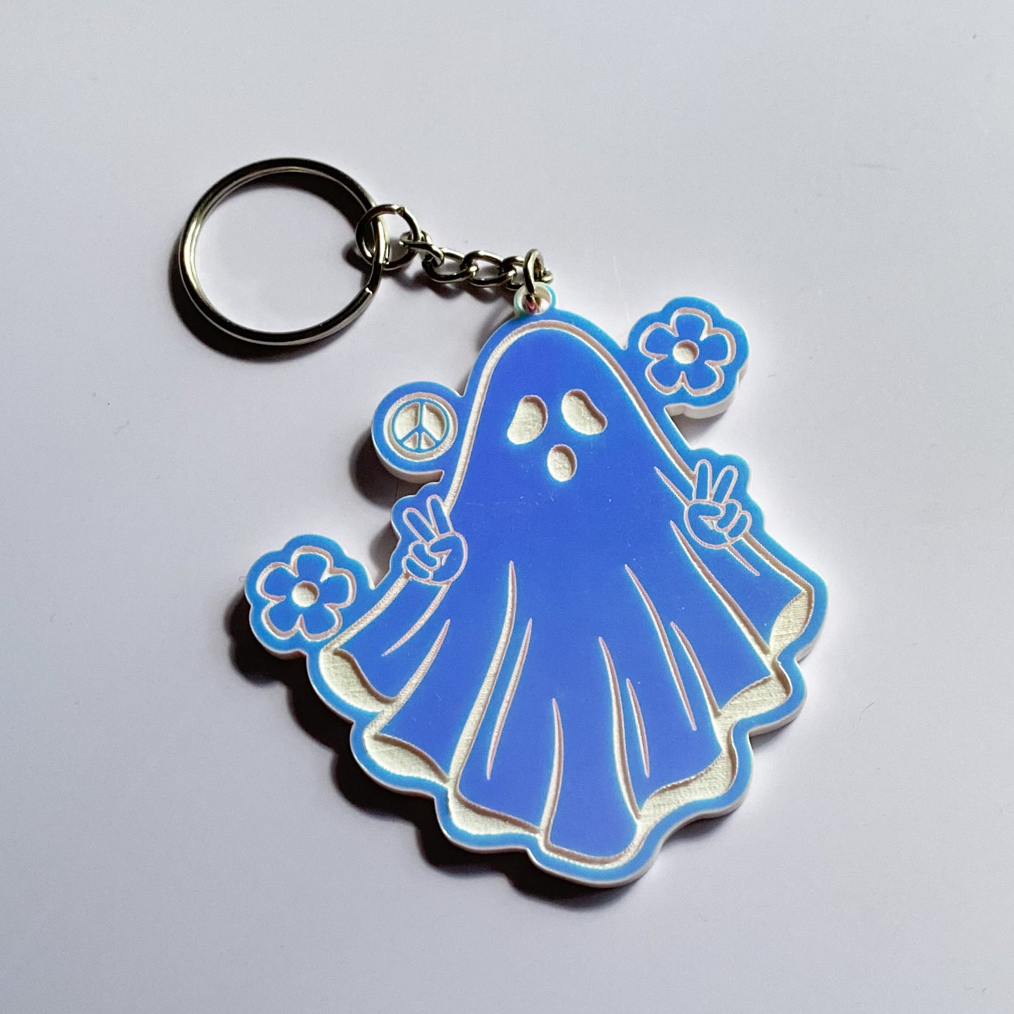 Spooky Little Hippie Ghost Keychain