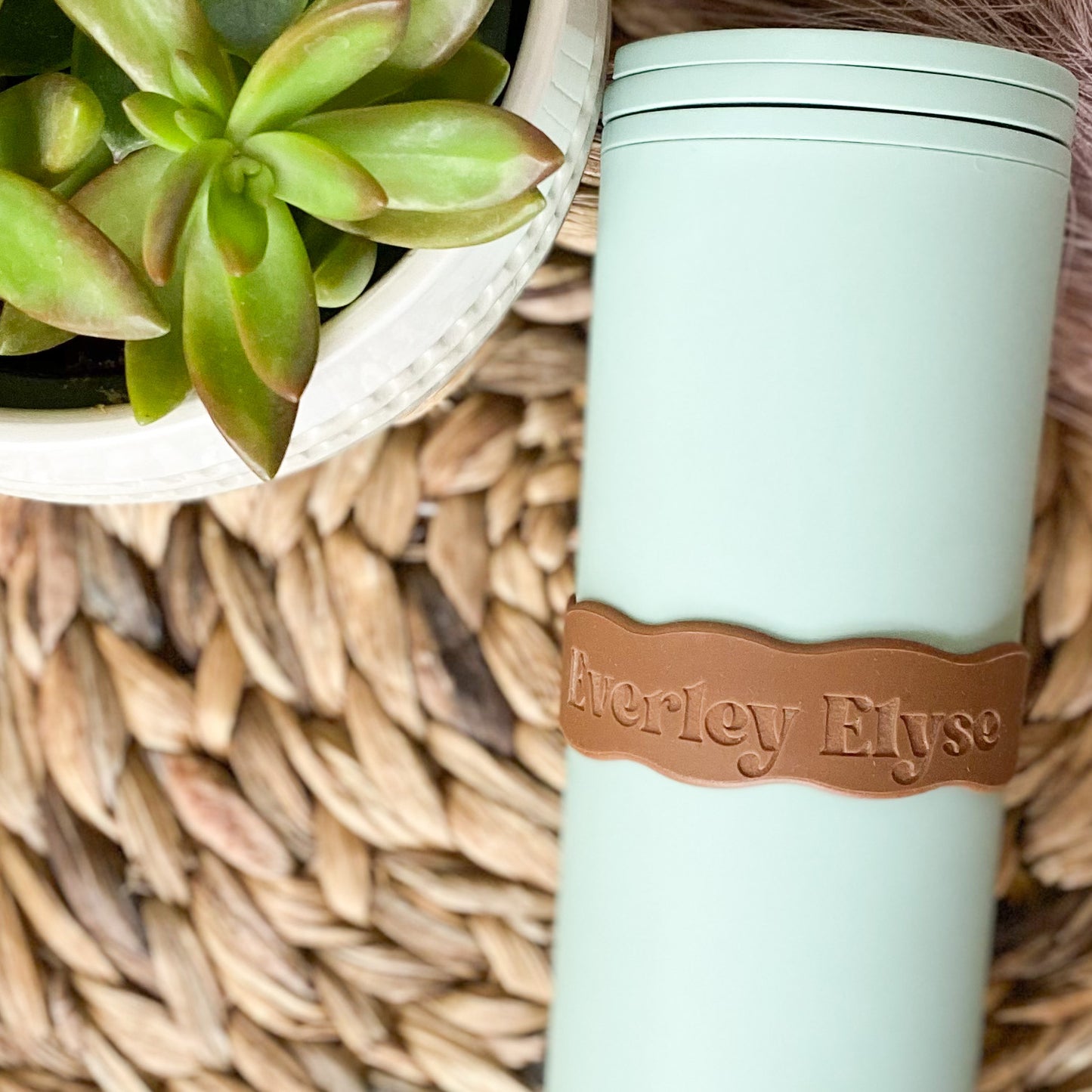 Silicone sippy cup bottle name band