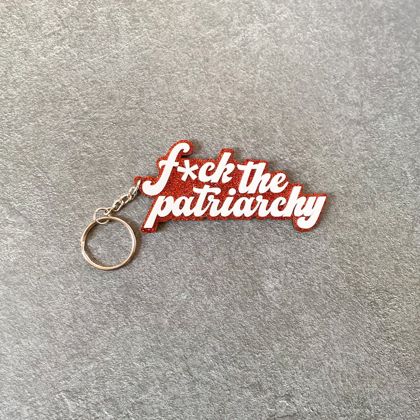 F*ck the Patriarchy Glitter Acrylic Keychain