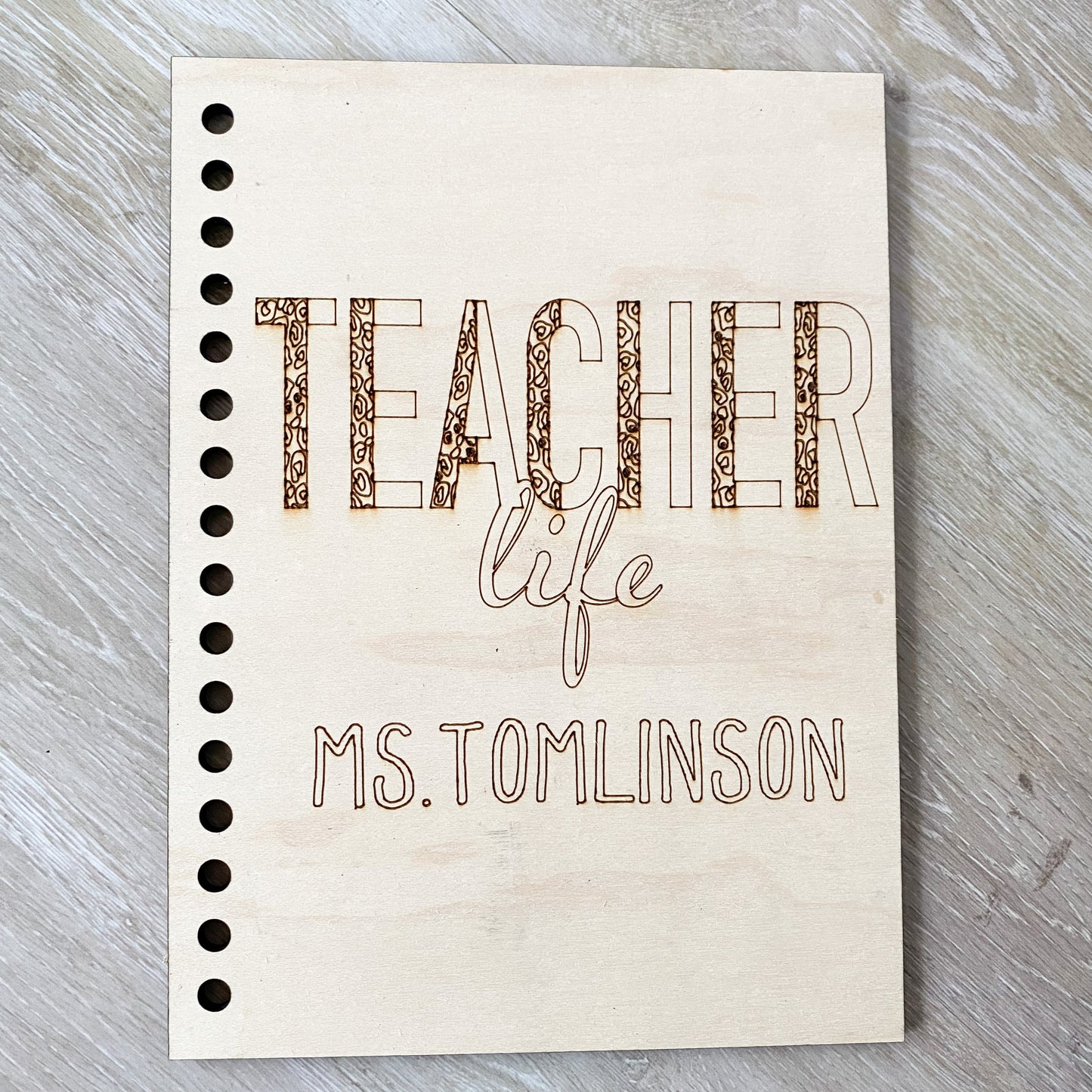 Personalized Wooden Notebook