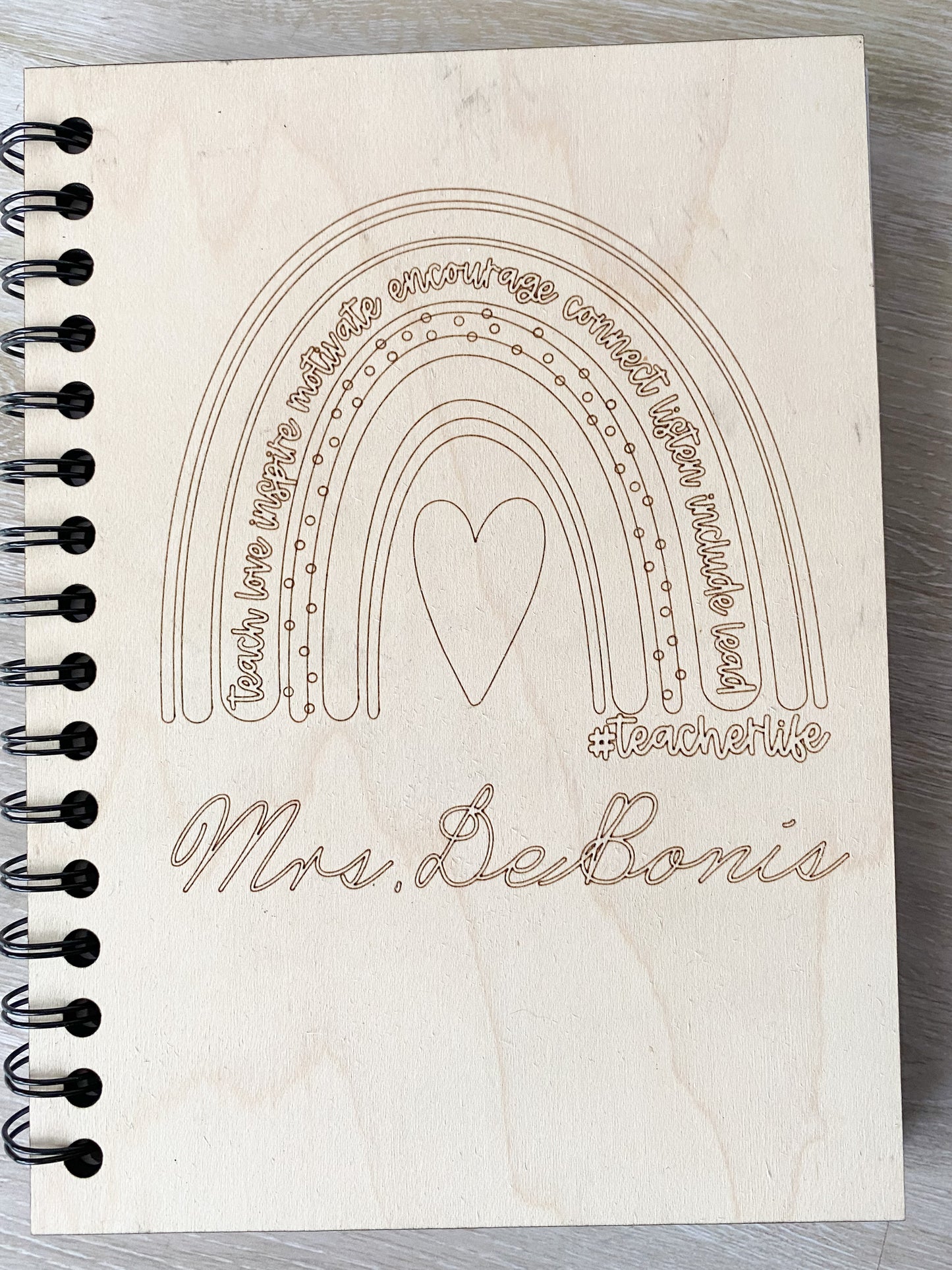 Personalized Wooden Notebook