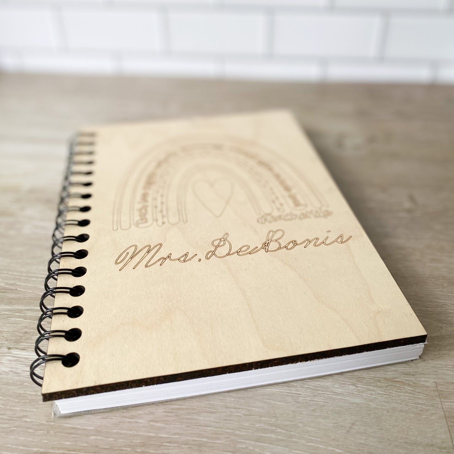 Personalized Wooden Notebook