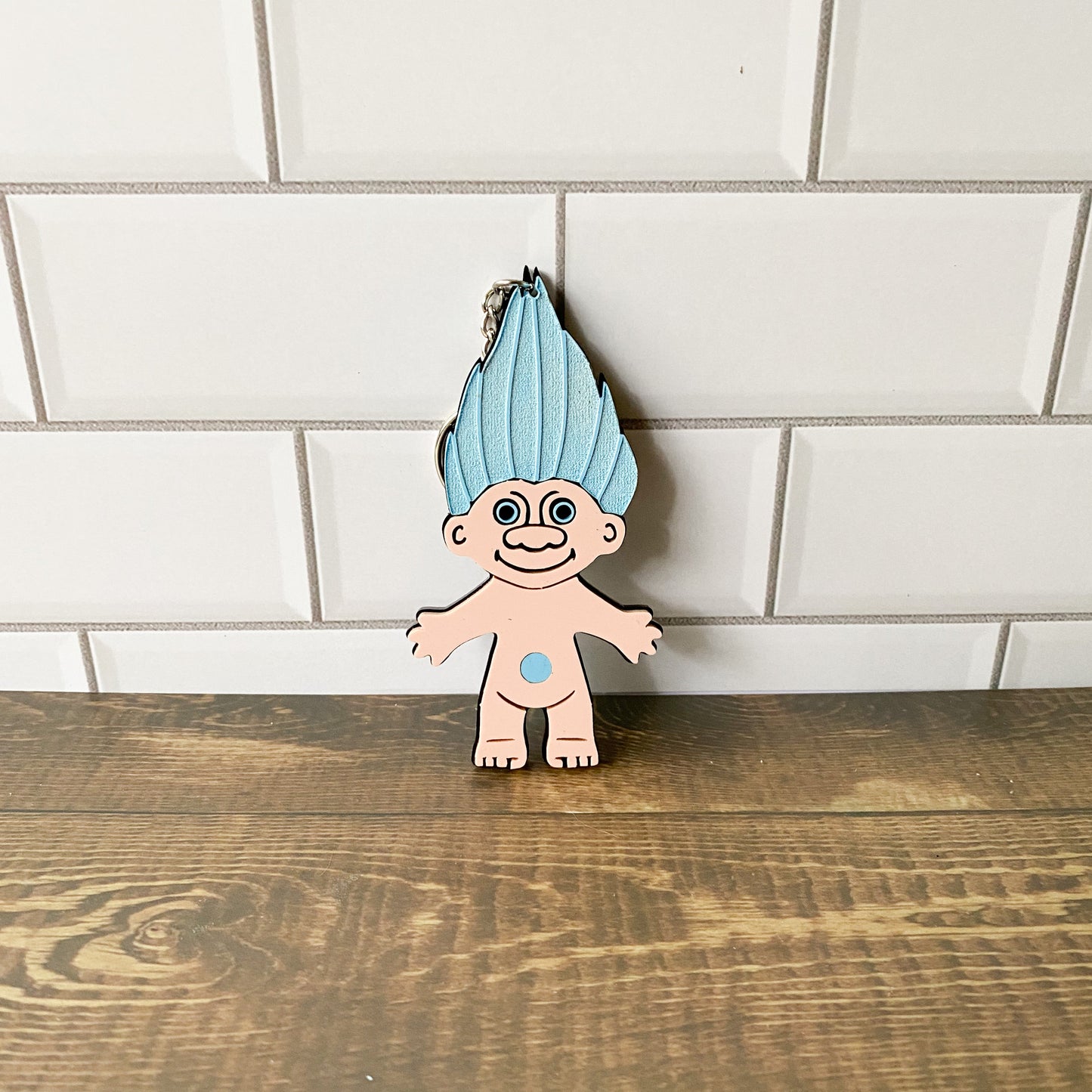 Retro 90's Troll Acrylic Keychain