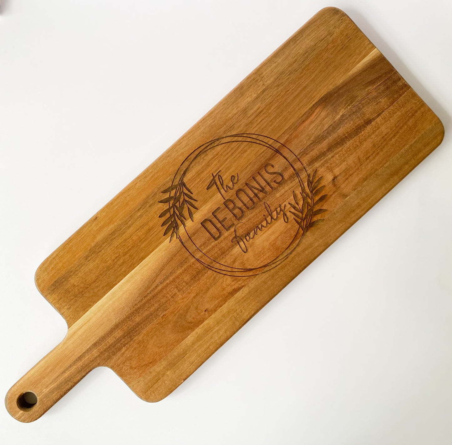 Personalized Long Charcuterie Wood Cutting Board