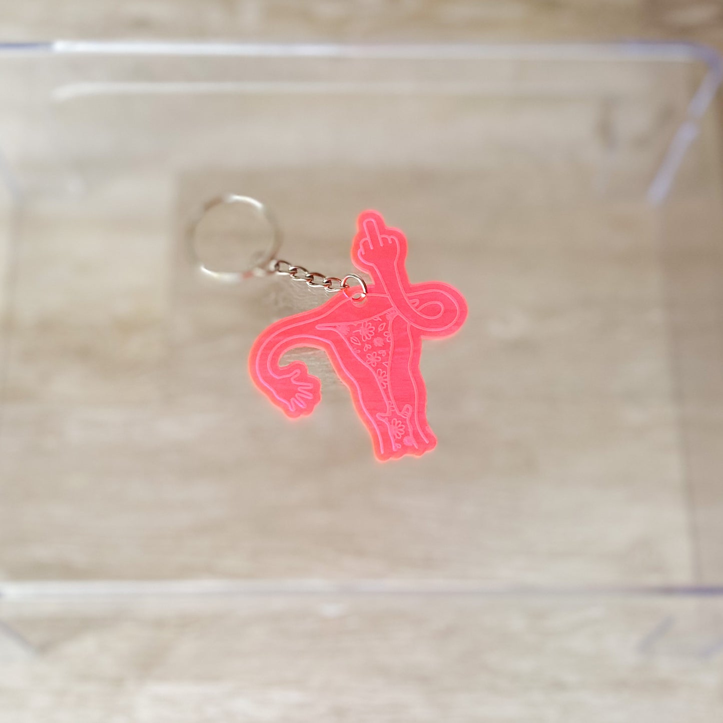 Uterus not Youterus acrylic keychain