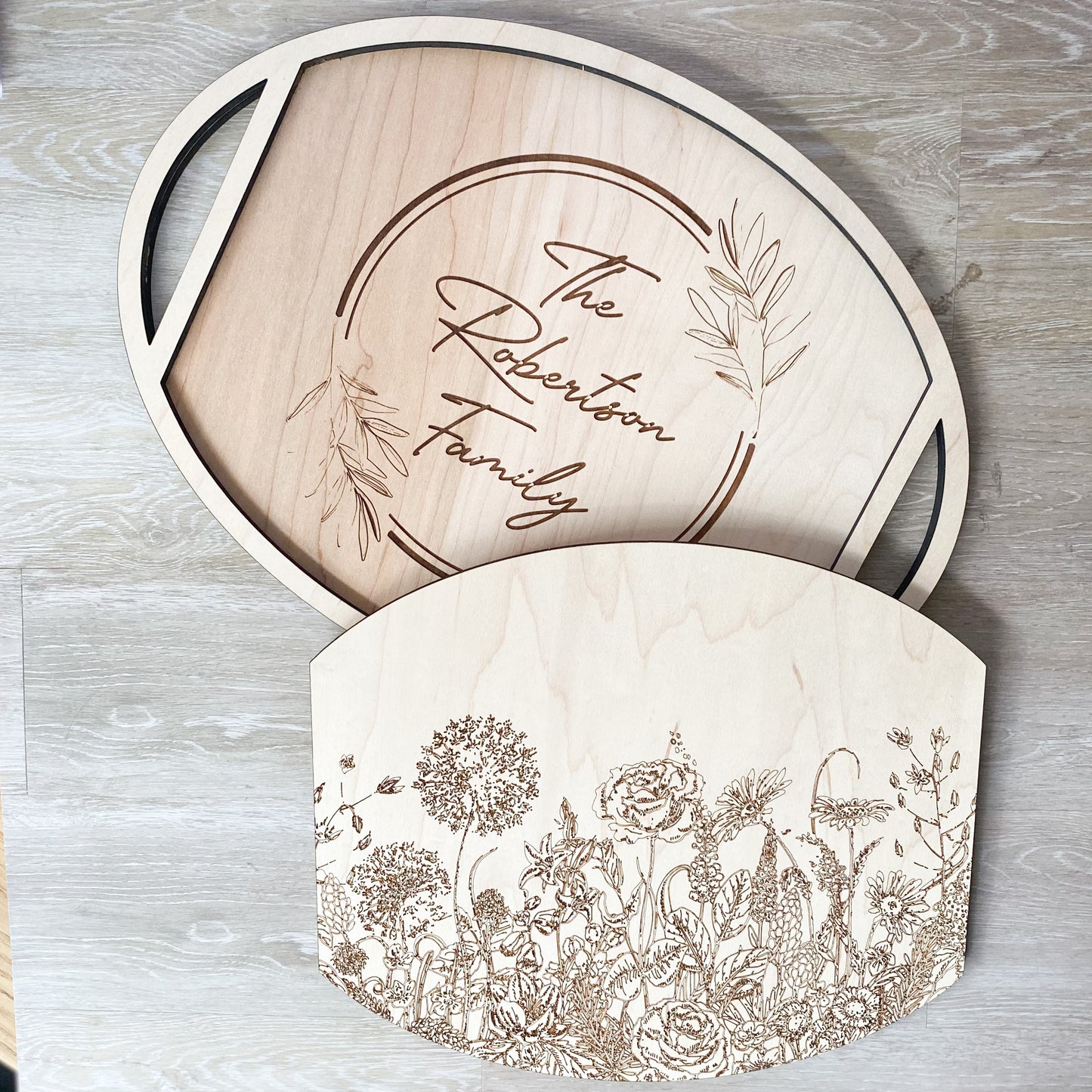 Personalized Interchangeable Serving Tray